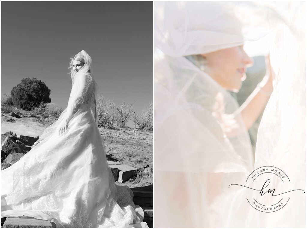 woman wearing a wedding dress